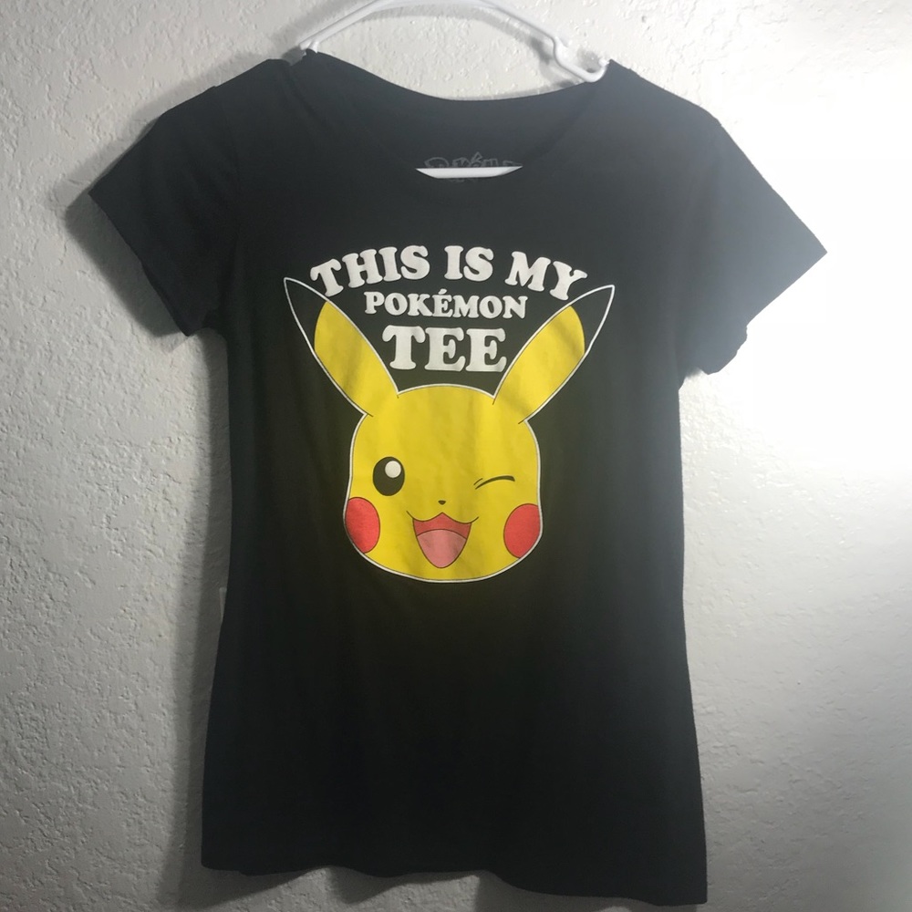 Pikachu Pokemon Black Shirt